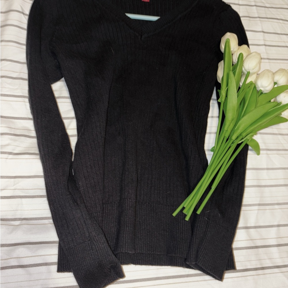 Classic Black V-Neck Sweater